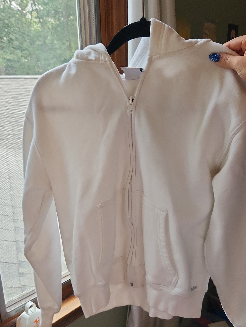 TNA White Sweatfleece Cozy Fleece Zip Hoodie